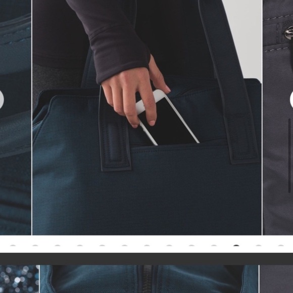 Lululemon Go Getter Bag Gym Laptop Work Travel Duffle in dark blue/teal - Picture 8 of 14